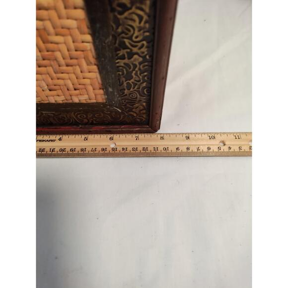 Unbranded 2 Bottle Wine Box Wood Distressed Curved Case With Handle - Picture 10 of 16